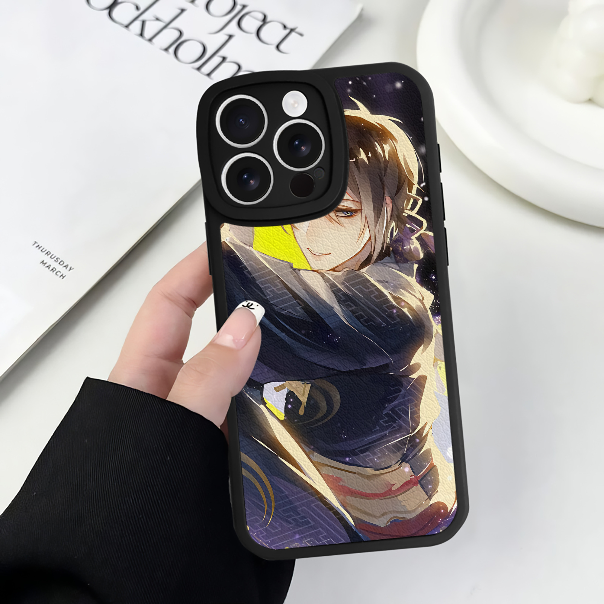 （画像用） 刀剣乱舞 Touken Ranbu 【iPhone 16シリーズ対応】シリコンスマホケース（レザー調） 材質：シリコン